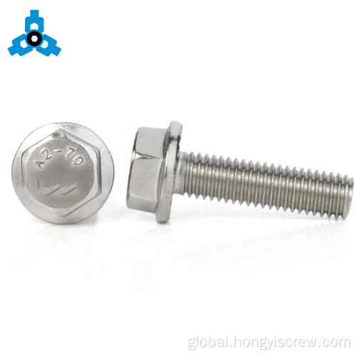 Hexagon Flange Bolt with Serration Hexagon Head Flange Bolts With Thicken Tooth Anti-slip Manufactory